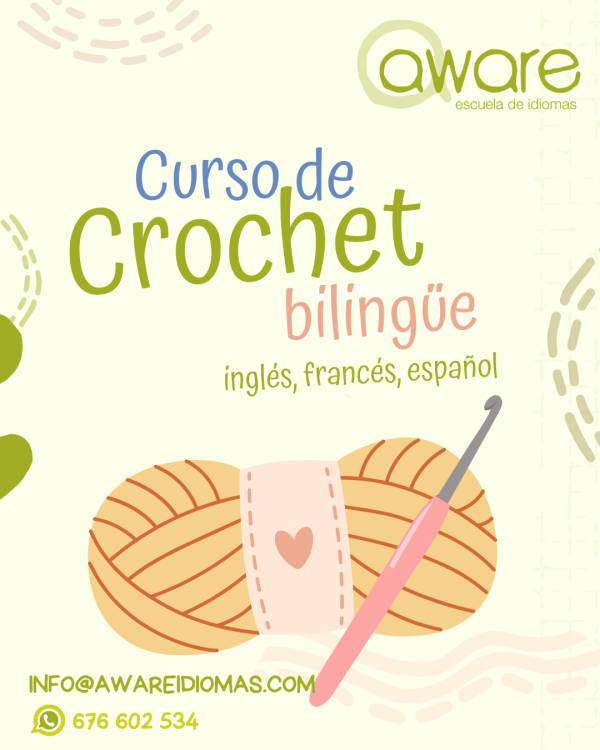 Curso de Crochet en inglés, francés y español
